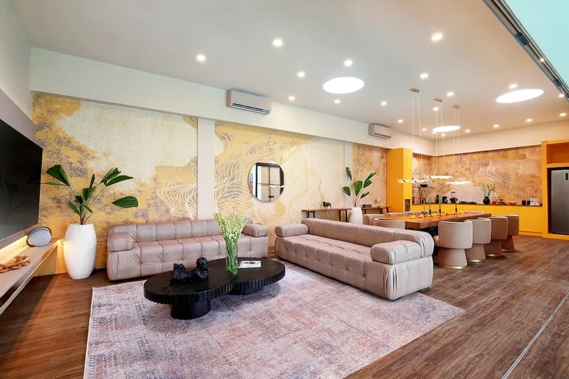 Spacious living and dining area, ideal for relaxation and entertaining.